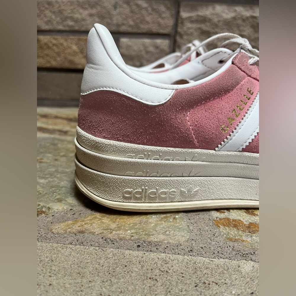 Adidas GAZELLE BOLD SHOES Platform Pink Super Pop White 8 - Picture 4 of 13